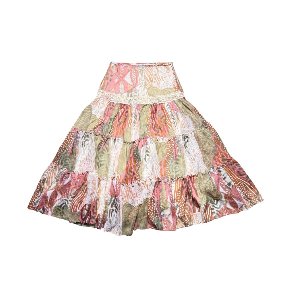 Spiegel Womens Tiered Maxi Skirt